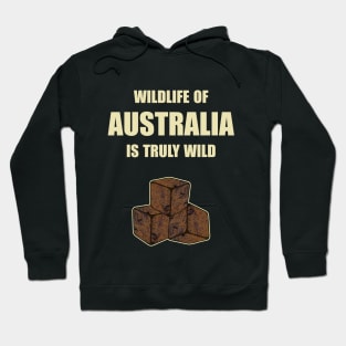 Wildlife of Australia is truly wild - cubic Wombat poop Hoodie